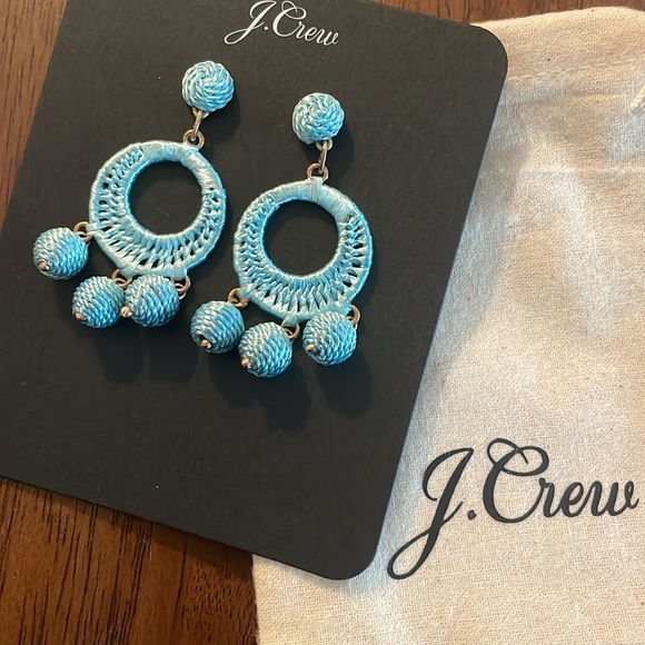 J. Crew Raffia-wrapped triple drop earrings - Picture 5 of 5